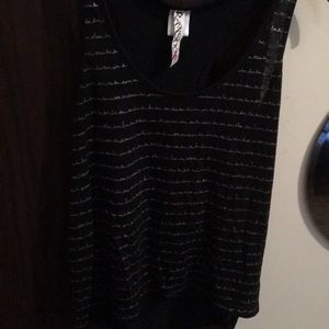 Black tank top, worn like twice